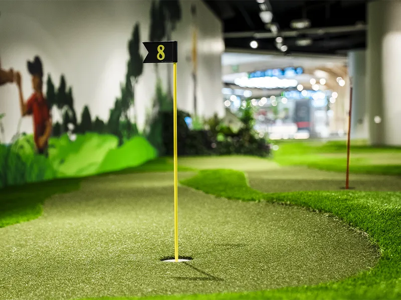 Viheriön lippu numero 8 Bogey Parkin minigolfradalla.